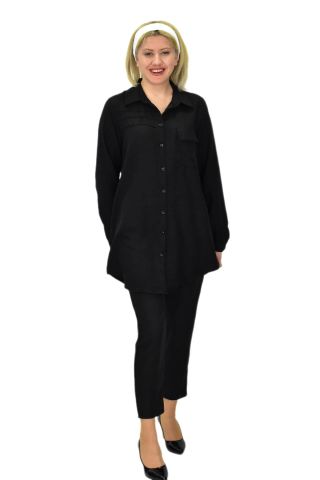 Kadın Tek Cep Kapaklı Ayrobin Gömlek BGL-ST03725