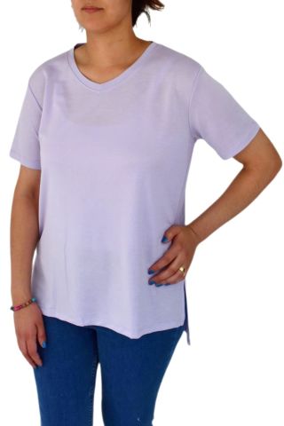 Kadın V Yaka Ön Kısa Arka Uzun Tişört BGL-ST02088