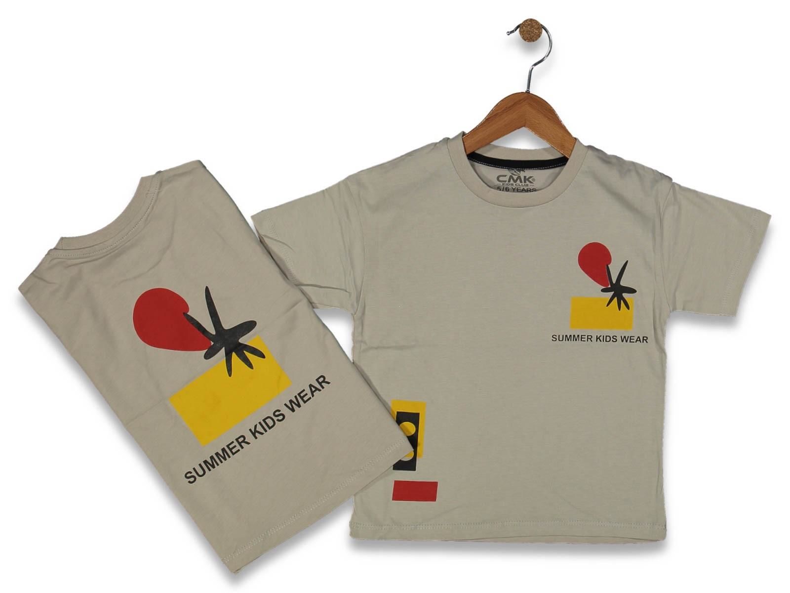 Erkek Çocuk Ön Arka Baskılı Tişört BGL-ST04456