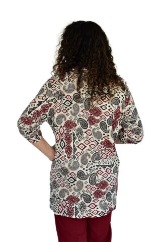 Kadın Büyük Beden Viskon Bluz BGL-ST04253