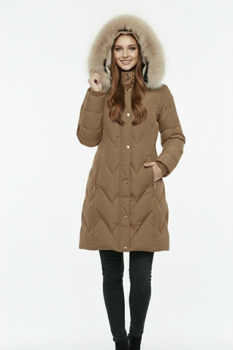 Kadın Spor Kapüşonlu İçi Peluş Mont  M5308 BGL-ST04893