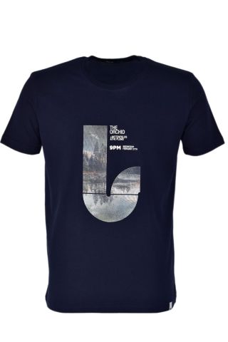 Erkek Sıfır Yaka Baskılı Tişört BGL-ST03767