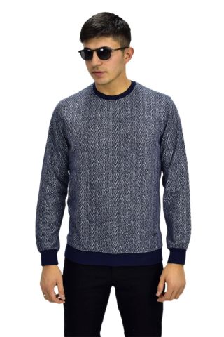 Erkek Spor Sıfır Yaka Sweatshirt R2266 BGL-ST03183