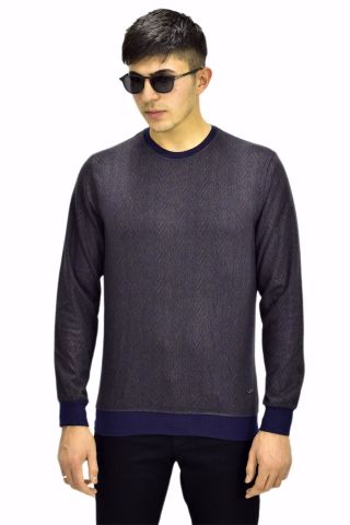 Erkek Spor Sıfır Yaka Sweatshirt R2266 BGL-ST03183