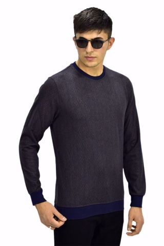 Erkek Spor Sıfır Yaka Sweatshirt R2266 BGL-ST03183