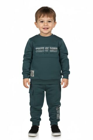 Erkek Çocuk Önü Baskılı Sweatshirt Ve Eşofman Alt Takım BGL-ST05249