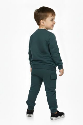 Erkek Çocuk Önü Baskılı Sweatshirt Ve Eşofman Alt Takım BGL-ST05249