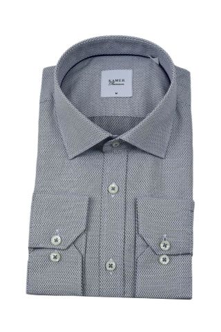 Erkek Klasik Petek Dokulu Uzun Kol Gömlek 3597 BGL-ST04401