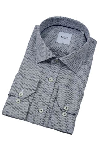 Erkek Klasik Petek Dokulu Uzun Kol Gömlek 3597 BGL-ST04401