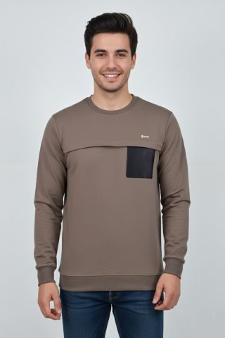 Erkek Mevsimlik Sıfır Yaka Sweatshirt BGL-ST04864