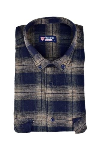 Erkek Pamuklu Kışlık Çift Cepli Kapaklı Gömlek BGL-ST03167