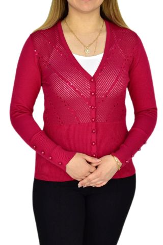 Kadın Triko Düğmeli Hırka AYL-16030