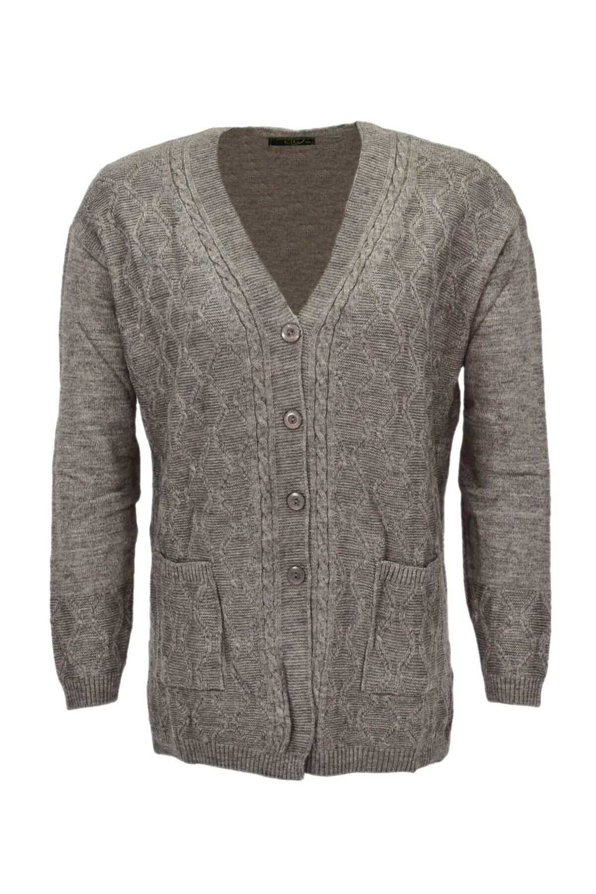 Kadın Cepli Triko  Hırka BGL-ST04128