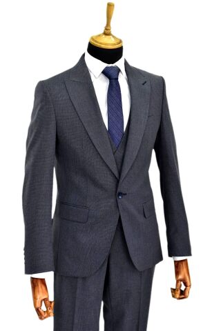 Erkek Silim Fit Yelekli Çift Yırtmaçlı Takım Elbise BGL-ST04737