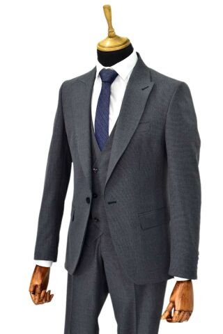 Erkek Silim Fit Yelekli Çift Yırtmaçlı Takım Elbise BGL-ST04737