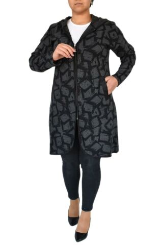 Kadın Mevsimlik Hırka Kapüşonu Fermuarlı 9393 BGL-ST02264