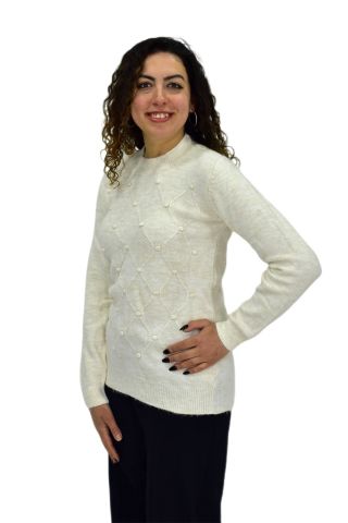 Kadın Yarım Balıkçı Yumoş Triko Kazak BGL-ST04125