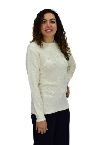 Kadın Yarım Balıkçı Yumoş Triko Kazak BGL-ST04125