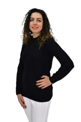 Kadın Yarım Balıkçı Yumoş Triko Kazak BGL-ST04125