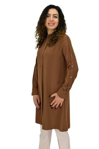 Kadın Köprü Dikişli Puntalı Tunik BGL-ST03600