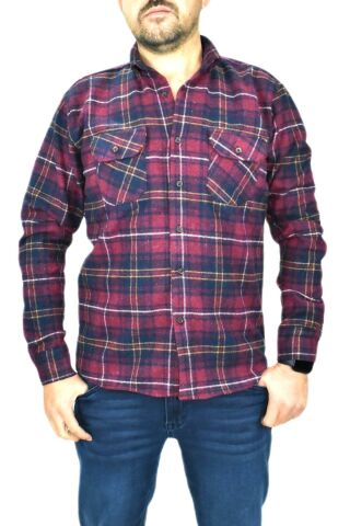 Erkek Gömlek Oduncu Silim Fit Uzun Kol Çift Cepli BGL-ST01682