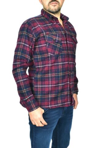 Erkek Gömlek Oduncu Silim Fit Uzun Kol Çift Cepli BGL-ST01682
