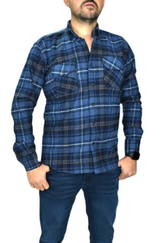 Erkek Gömlek Oduncu Silim Fit Uzun Kol Çift Cepli BGL-ST01682