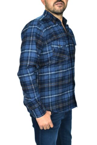 Erkek Gömlek Oduncu Silim Fit Uzun Kol Çift Cepli BGL-ST01682