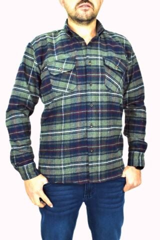 Erkek Gömlek Oduncu Silim Fit Uzun Kol Çift Cepli BGL-ST01682