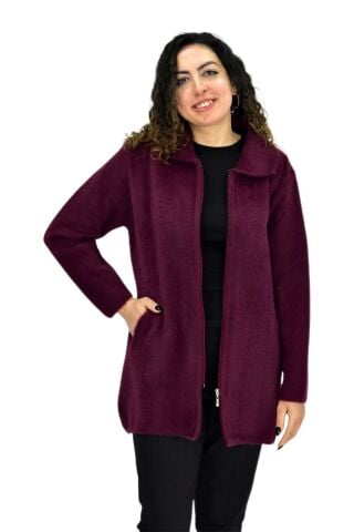 Kadın Tiriko Fermuarlı Cepli Hırka 2479 BGL-ST04075