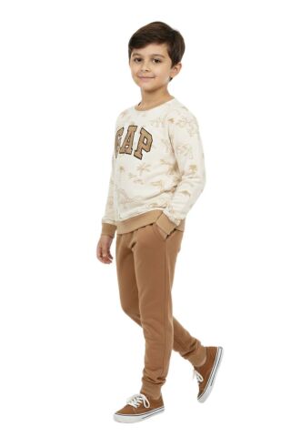 Erkek Çocuk Önü Baskılı Sweatshirt Ve Eşofman Alt Takım BGL-ST05251