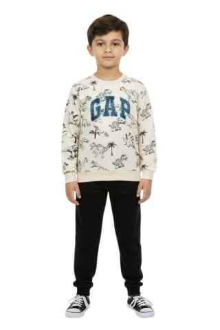Erkek Çocuk Önü Baskılı Sweatshirt Ve Eşofman Alt Takım BGL-ST05251