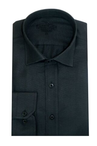 Erkek Gömlek Uzun Kol Regular Fit Armürlü Cepsiz BGL-ST01464