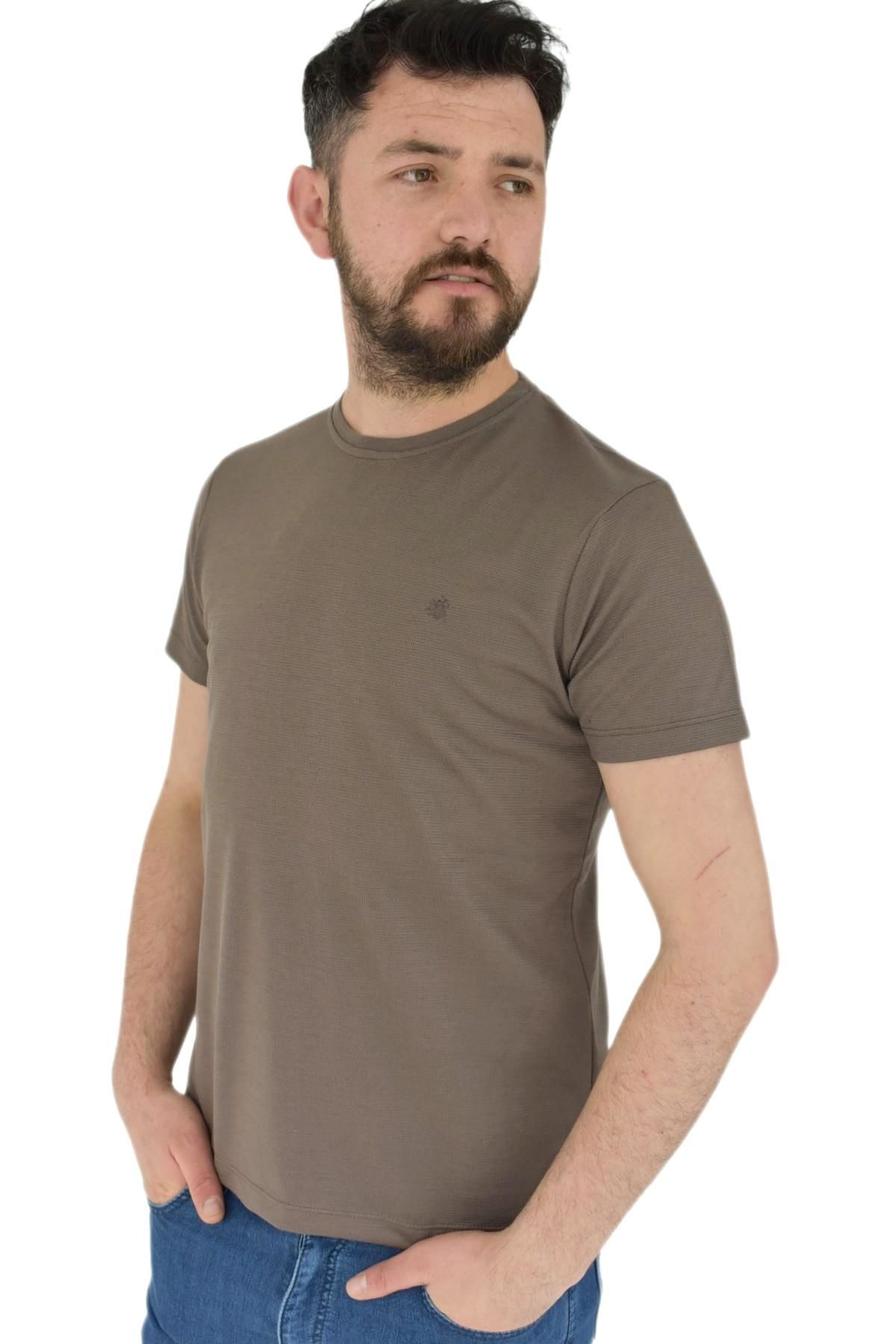 Erkek Büyük Beden Sıfır Yaka Tişört Ottoman BGL-ST01891