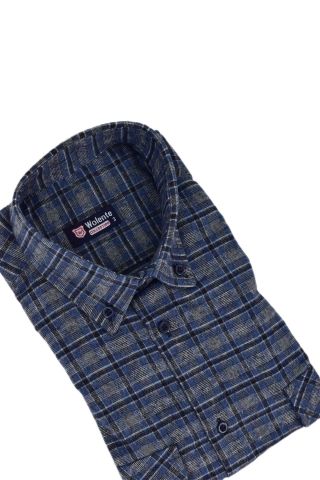 Erkek Pamuklu Kışlık Çift Cepli Kapaklı Gömlek BGL-ST03168