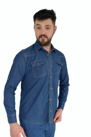 Erkek Kot Çift Cepli Gömlek Silim Fit BGL-ST02756