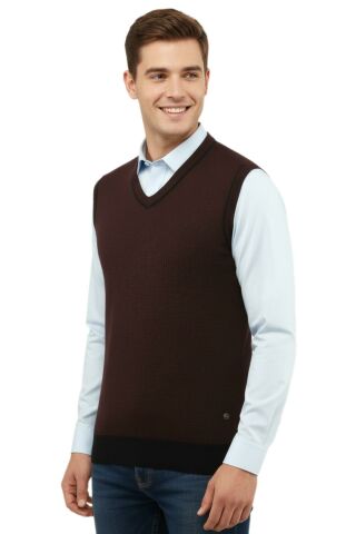 Erkek Büyük Beden V Yaka Süveter Çelik Örgü 5208H BGL-ST04961