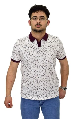 Erkek Polo Yaka Baskılı Pike Tişört 10600 BGL-ST04539