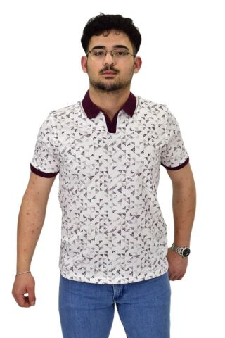 Erkek Polo Yaka Baskılı Pike Tişört 10600 BGL-ST04539