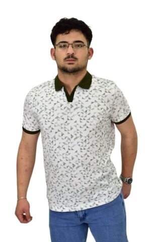 Erkek Polo Yaka Baskılı Pike Tişört 10600 BGL-ST04539