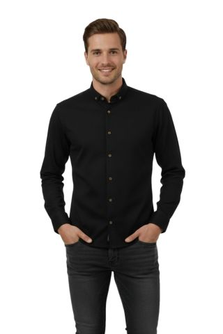 Erkek Slim Fitt Uzun Kol Petek Dokulu Gömlek 2444 BGL-ST04813