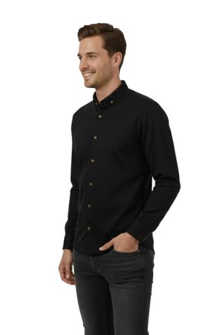 Erkek Slim Fitt Uzun Kol Petek Dokulu Gömlek 2444 BGL-ST04813