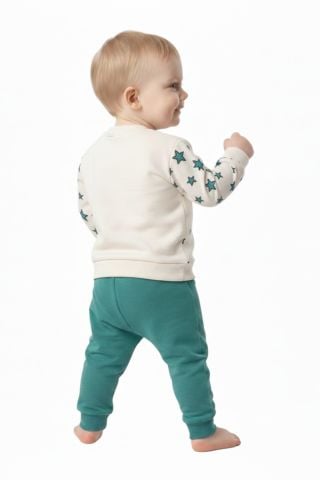 Erkek Çocuk Önü Baskılı Sweatshirt Ve Eşofman Alt Takım BGL-ST05253