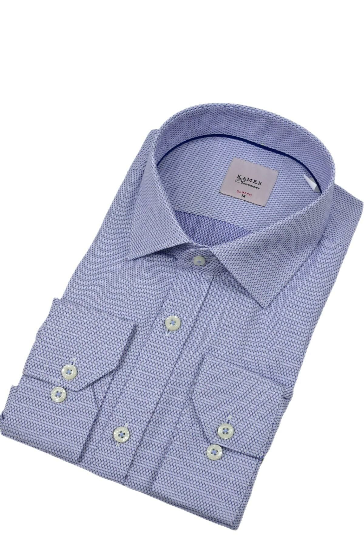 Erkek Slim Fitt Uzun Kol Gömlek 2381 BGL-ST04374