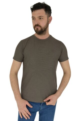 Erkek Sıfır Yaka Tişört Waffle BGL-ST01892