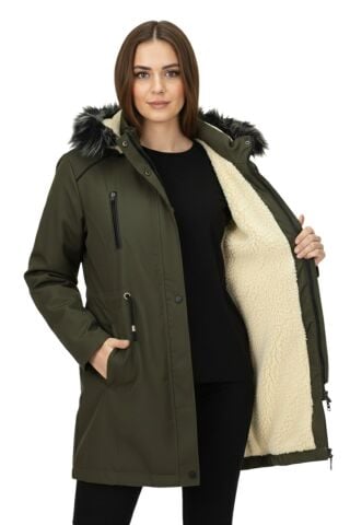 Kadın Kapüşonlu İçi Peluş Mont BGL-ST05029