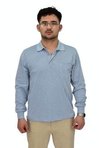 Erkek Büyük Beden Mevsimlik Polo Yaka Sweatshirt 1-6830 BGL-ST04415