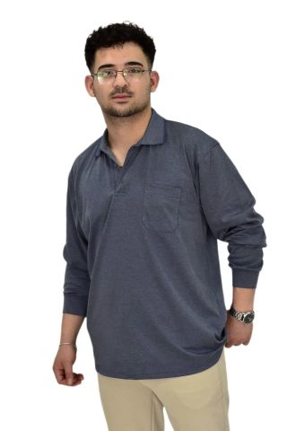 Erkek Büyük Beden Mevsimlik Polo Yaka Sweatshirt 1-6830 BGL-ST04415