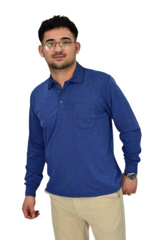 Erkek Büyük Beden Mevsimlik Polo Yaka Sweatshirt 1-6830 BGL-ST04415