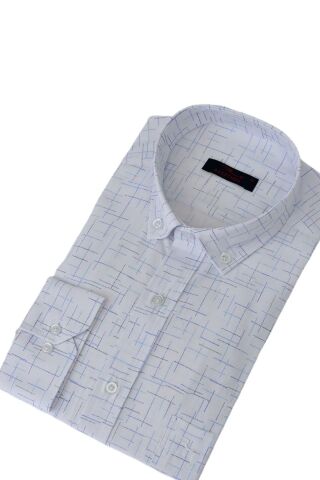 Erkek Klasik Uzun Kollu Çizğili Gömlek BGL-ST03553